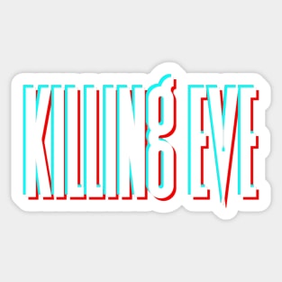 Killing Eve Retro Blur Logo - White Sticker